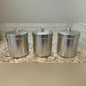 Set of 3 Vintage Wear Ever 5023 Aluminum Kitchen Canisters